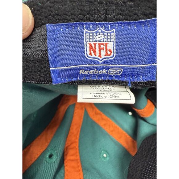 90s Nwt Reebok Miami Dolphins Tek Flex Hat - Picture 6 of 11